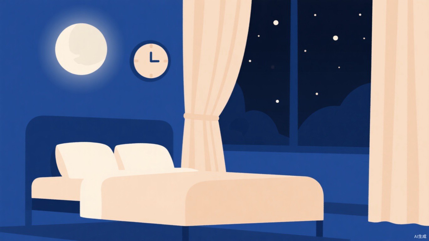 睡眠健康主题概念图