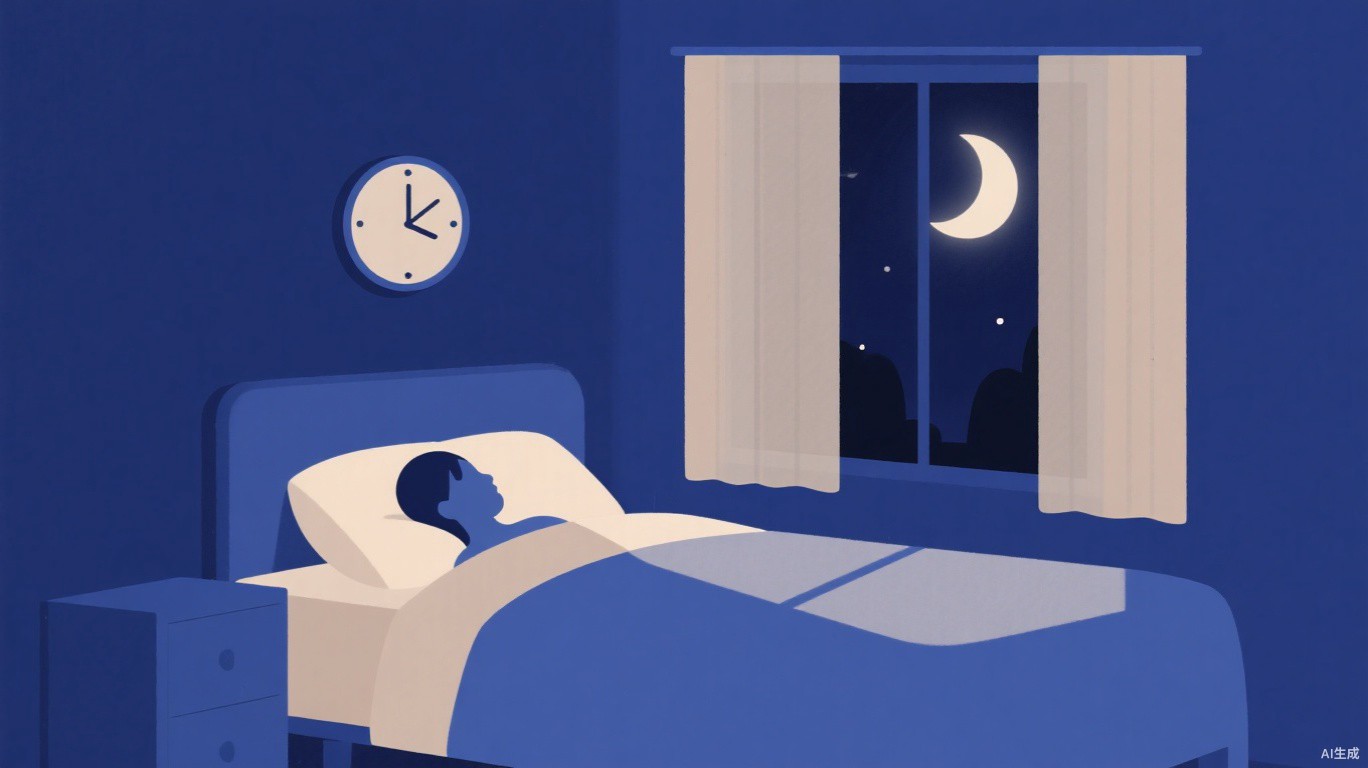 睡眠健康主题概念图